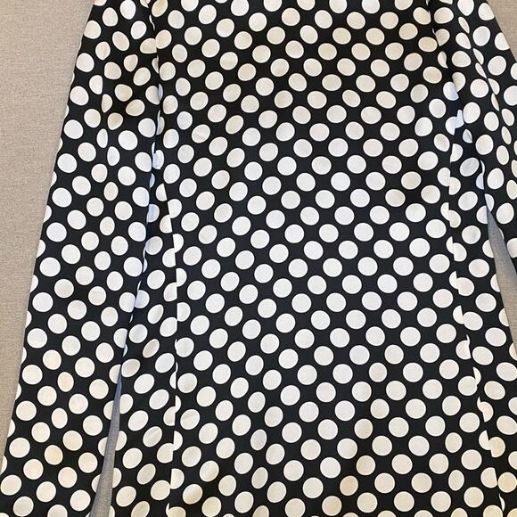 Yves Saint Laurent SILK Black White Polka Dot Long Sleeve MINI Dress FR 40 US 8 - Picture 2 of 11